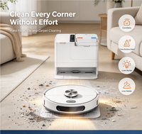 R10 Pro Ultra Robot Vacuum Mop Combo >2499Pa Daya Hisap 1000mAh Baterai Li-Ion >121-150mnt Waktu Kerja >2L Tempat Sampah Basah & Kering Untuk Mobil