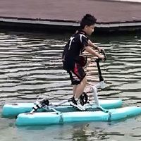 Vélo aquatique gonflable plat pour enfants, flotteur large à cadre en aluminium, léger et facile à ranger, vente en gros depuis la Chine Lumark