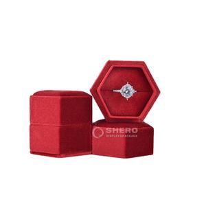 Caja de Anillos de Terciopelo de Lujo con Logotipo Personalizado, Cajas de Terciopelo para Joyería de Moda, Caja para Joyas - Product Image 1