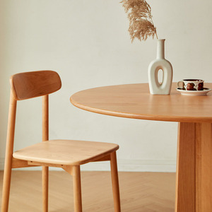 Table à manger du milieu du siècle Table de cuisine vintage <span class=keywords><strong>en</strong></span> bois massif avec pied rustique et café - Product Image 4