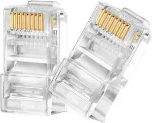 10er Pack RJ45-Stecker Cat5e UTP Netzwerk Modularer RJ45-Anschluss 8P8C-Stecker RJ45-Koppler RJ45-Cat5e-Anschluss Ethernet RJ45-Anschluss