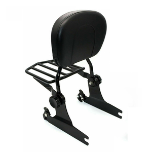 Vente en gros usine - Porte-bagages arrière noir avec dossier pour Softail 2000-2005, Softail Fat Boy 2000-2006 - FLSTF 2001-2006 - Product Image 1