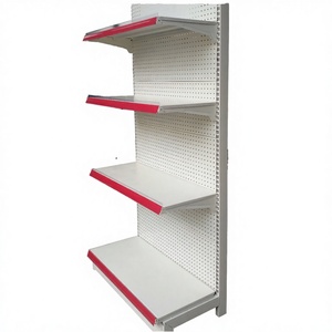 Étagères de supermarché personnalisées, rayonnages de présentation en métal robustes, étagères gondoles réglables pour les épiceries - Product Image 6