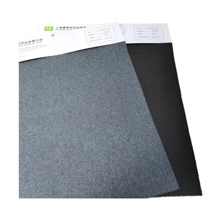 Telas mezcladas de lana pieza de nailon de lana teñida color clásico peso pesado cálido suave tela de abrigo de doble cara - Product Image 1