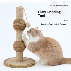 Bola Garukan Ganda Khusus Hewan Peliharaan, Tiang Garukan Kucing, Bingkai Panjat Vertikal, Perlengkapan Hewan Peliharaan, Produk Terlaris Lintas Negara - Product Image 4