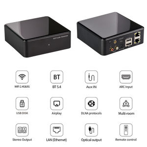 Cloudyx CL-BOX Pro Amplificador Doméstico y Reproductor de Audio |   <span class=keywords><strong>Receptor</strong></span> WiFi de Doble Banda y 5.4 GHz con Soporte Multiroom y Control Remoto de Plástico - Product Image 1