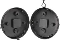 Feitoya — horloge de Station de Train Double face, ronde et noire, en suspension, avec thermomètre, pour décorations de noël en intérieur, 9 pouces