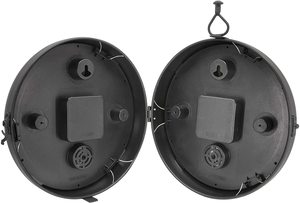 Feitoya — <span class=keywords><strong>horloge</strong></span> <span class=keywords><strong>de</strong></span> Station <span class=keywords><strong>de</strong></span> Train <span class=keywords><strong>Double</strong></span> <span class=keywords><strong>face</strong></span>, ronde et noire, en suspension, avec thermomètre, pour décorations <span class=keywords><strong>de</strong></span> noël en intérieur, 9 pouces - Product Image 4