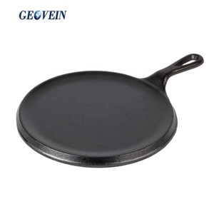 9 grilles plat en fonte antiadhésif noir, poêle à crêpe pour omelettes aux œufs - Product Image 4