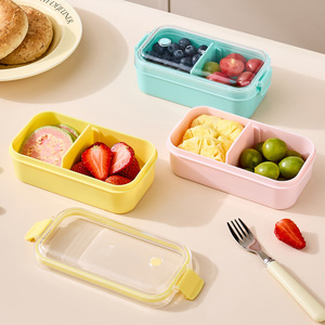 Food Grade Airtight Fruit Box Compartmentalized Portable <b>Storage</b> <b>Container</b> With Movable Dividers Travel Picnic Lunch Box - Product Image 1