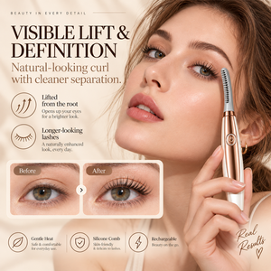 <b>Heated</b> Eyelash <b>Curler</b> 3 Temperature Settings USB Rechargeable Fast Heating Lash <b>Curler</b> for Home Beauty - Product Image 4