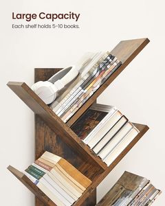 <span class=keywords><strong>OUHAN</strong></span> Étagères d'arbre sur pied à 8 niveaux avec salon, bureau à domicile, marron campagnard - Product Image 4