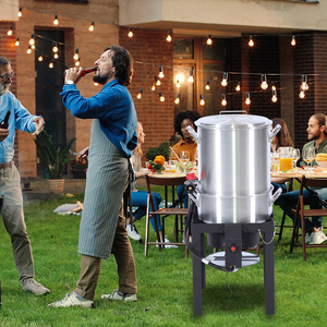 Panela de Propano para Fritar Peru 30qt e Acessórios Conjunto Especial de Cozinha para Exterior - Product Image 1