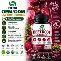 Capsules de racine de betterave de qualité supérieure, formule naturelle riche en nitrate et en antioxydants, fournisseur OEM de capsules de racine de betterave