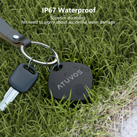 Traceur GPS miniature étanche IP67 ATUVOS, localisateur de bagages et de clés, écran OLED, compatible Android et iOS