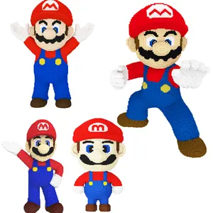 85-100Cm Bộ Sưu Tập Trò Chơi Lắp Ráp Marioed Kim Cương Gạch Super Mario Bros Thợ Thợ mỏ Ma Thuật Jumbo Khổng Lồ Xây Dựng Khối Con Số Đồ Chơi
