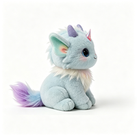Peluche Dragon Fantaisie Bleu Clair Mignon et Moelleux en Gros, Idéal pour Cadeau de Fêtes, Jouet en Peluche Personnalisé, Vente Chaude