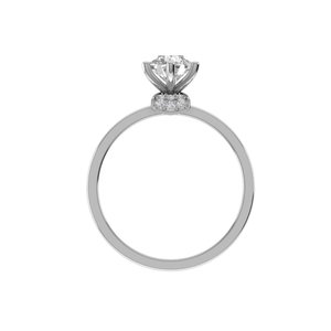 Brilliant Round Cut Lab Grown Diamond <b>Ring</b> <b>925</b> <b>Silver</b> 9kt, 14kt, 18kt Gold Diamond <b>Rings</b> for Women's Engagement <b>Ring</b> - Product Image 4