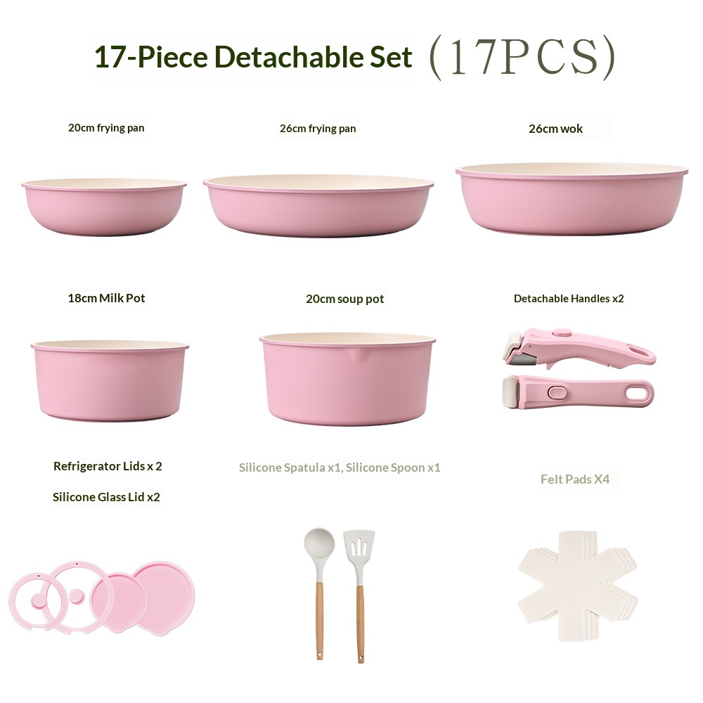 Pink 17-piece set