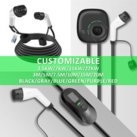 Chargeur EV portable rapide OEM, modèle basique 3,5 kW Type 2 Schuko IP65 certifié CE FCC ROHS TUV UKCA, station de charge domestique 5 m