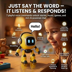 <span class=keywords><strong>Robot</strong></span> <span class=keywords><strong>interactif</strong></span> AI, jouet <span class=keywords><strong>robot</strong></span> avec dialogue vocal, chant, danse, racontage d'histoires, <span class=keywords><strong>robot</strong></span> de bureau miniature mignon, ami <span class=keywords><strong>robot</strong></span> - Product Image 5