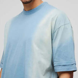 T-shirt décontracté à manches courtes pour homme, 300 grammes, coupe ample, 100% coton, style streetwear décontracté - Product Image 3