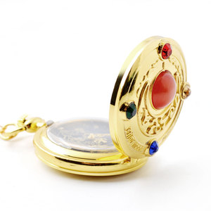 <span class=keywords><strong>Orologio</strong></span> da Tasca Steampunk all'Ingrosso, <span class=keywords><strong>Collana</strong></span> con Ciondolo, <span class=keywords><strong>Orologio</strong></span> Vintage in Acciaio Inossidabile con Luna Dorata e Sakura, per Cosplay Anime - Product Image 5