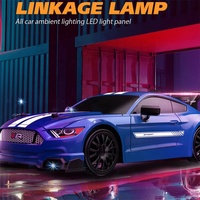Voiture RC à l'échelle 1:24, 4 roues motrices, haute vitesse 30 km/h, lumières LED, gyroscope, télécommande 2,4 GHz, coque en PVC, câble USB électrique