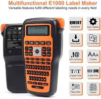 Pencetak Label Portabel Mini Phomemo E1000 Pro, Mesin Label Genggam untuk Kabel