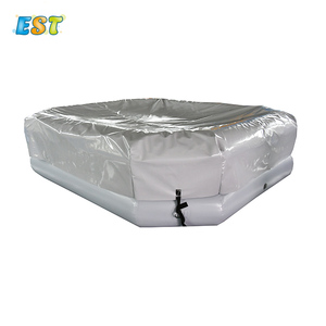 Piscina inflable de doble cubierta para exteriores, piscina <span class=keywords><strong>con</strong></span> cubierta para patio trasero, color gris, de verano, nuevo diseño - Product Image 3