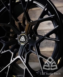 Cerchi in Lega di Alluminio 6061 T6 Forgiati su Misura 722auto, Design Concavo Nero Semi-Lucido 5x112/114.3/120 per <span class=keywords><strong>Mercedes</strong></span> <span class=keywords><strong>Classe</strong></span> <span class=keywords><strong>C</strong></span> ed E - Product Image 2