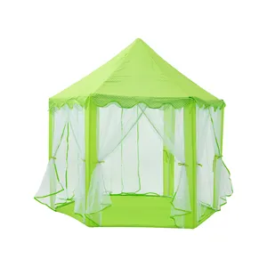 儿童室内薄纱六角帐篷婴儿装饰游戏屋公主游戏城堡帐篷玩具屋