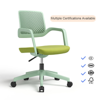 Chaise de bureau moderne et confortable avec dossier en PP, coussin confortable, hauteur réglable, pivotante, pour la maison, le bureau, l'école, l'hôpital, la formation