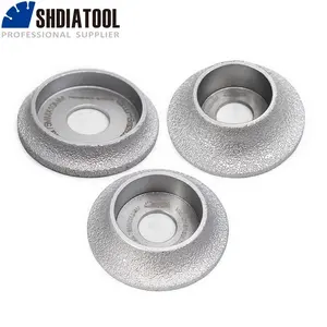 75mmx10/15/20MM Vacuum Brazed Diamond Hand Grinding Profile Wheel Bullnose Abrasive Tools for Angle Grinder for Shaping Beveling