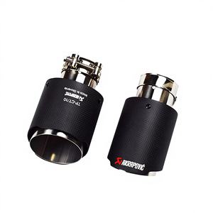 Embout d'<span class=keywords><strong>échappement</strong></span> en acier inoxydable pour modification automobile, style <span class=keywords><strong>Scorpion</strong></span> AK, bord droit, épaisseur 1 mm, universel - Product Image 4