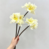 L-478 Premium Künstliche Gloriosa-Rüschenblume mit Echtem Gefühl, Einzelner Stiel, Künstliche Orange Blume für Hochzeit, Event und Heimdekoration