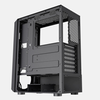 Boîtier de jeu ATX Mid Tower élégant en verre trempé avec 8 supports de ventilateurs, personnalisable pour mini PC de jeu, châssis hôte en gros