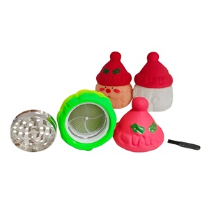 Christmas Metal Tobacco <b>Herb</b> <b>Grinder</b> Santa Claus Metal Teeth Spice Crusher - Product Image 3