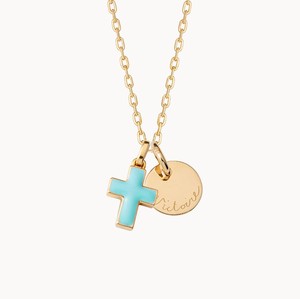 Inspire gioielli collana con croce smaltata personalizzata in acciaio inossidabile ciondolo minimalista per <span class=keywords><strong>ragazze</strong></span> regalo nome personalizzato all'ingrosso - Product Image 1