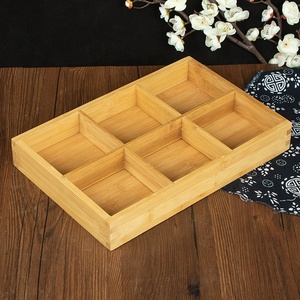 Boîte de rangement classique et écologique en bambou naturel à six grilles de <span class=keywords><strong>palais</strong></span> pour ornement de mariage de restaurant à la maison - Product Image 6