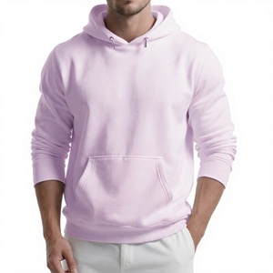 เสื้อสเวตเชิ้ตมีฮู้ดสีม่วงอ่อนสำหรับผู้ชาย ทรงปกติ ผ้าฟลีซลำลอง - Product Image 4