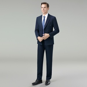 Nuevo <span class=keywords><strong>Traje</strong></span> <span class=keywords><strong>de</strong></span> Dos Piezas <span class=keywords><strong>para</strong></span> <span class=keywords><strong>Hombre</strong></span>, Formal, <span class=keywords><strong>para</strong></span> Bodas, Padrinos <span class=keywords><strong>de</strong></span> Boda, Novios, Cruzado, Talla Grande, Transpirable, Frente Plano - Product Image 4