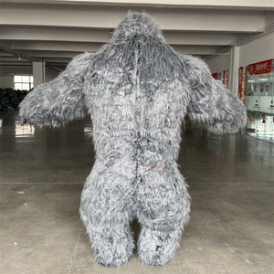Tốt Nhất Người Bán 2M 2.6M Vua <span class=keywords><strong>Kong</strong></span> Khỉ Dài Lông Màu Xám Gorilla Inflatable Linh Vật Trang Phục Phù Hợp Với Cho Người Lớn Cho Đảng Lễ Hội - Product Image 4