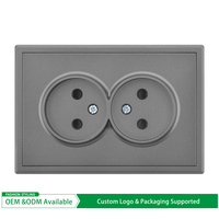 Interruptor pared 2 botones 1 vía 16A 110-250V panel pared apto Tailandia España México Perú viviendas hoteles instalación eléct