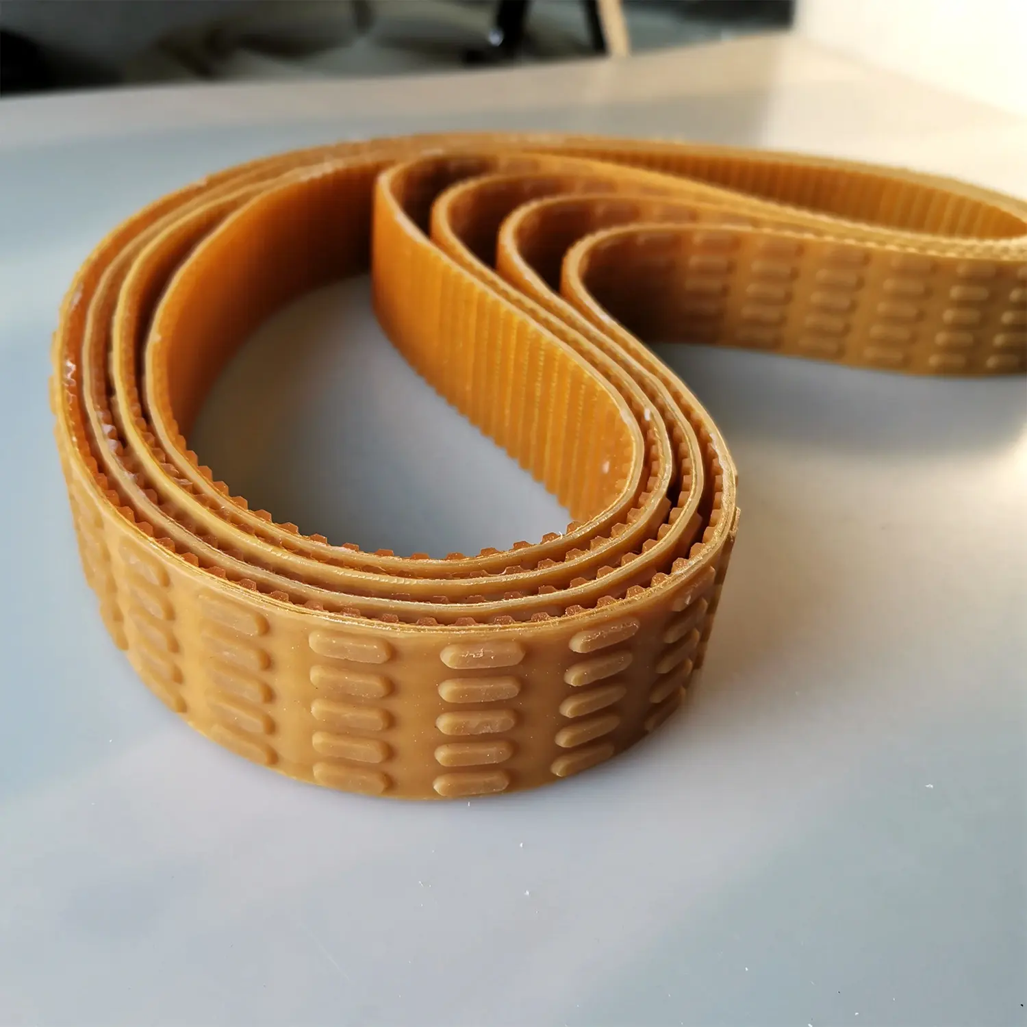 Polyurethane timing belt with coating rubber T9 transmission belts for sausage machine
