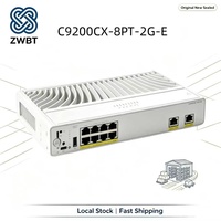 Cisco Catalyst C9200CX-8PT-2G-E Switch PoE+ Compacto de 8 Puertos, 2x1G UPOE+ Uplinks, Presupuesto PoE de 240W, 20Gbps, Sin Ventilador, Alimentado por PoE