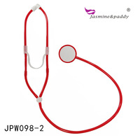 Stéthoscope jouet en plastique rouge, accessoires pour jeux de rôle d'infirmière ou de médecin, accessoires de déguisement et de cosplay