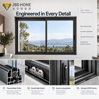 Fenêtres coulissantes en aluminium insonorisées à double vitrage résistantes aux impacts des ouragans certifiées NFRC pour appartement, cuisine, balcon