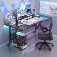 Offre Spéciale : Ensemble Table et Chaise de Gaming en Bois Moderne et Simple avec Étagère – Bureau Informatique pour la Maison, Idéal pour la Décoration de Pièces Spacieuses