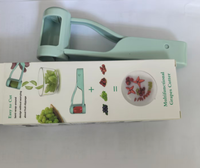 Ecologische handmatige multifunctionele druiven- en fruit snijder met roestvrijstalen messen, BPA-vrij plastic, vaatwasserbestendig, geschikt voor wortel en ui.